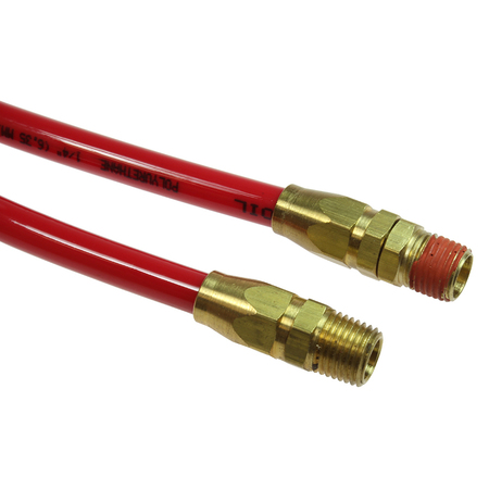 COILHOSE PNEUMATICS Flexcoil 1/4" ID x 30’ 1/4" MPT Swivel x Rigid Red PR14-30A-R